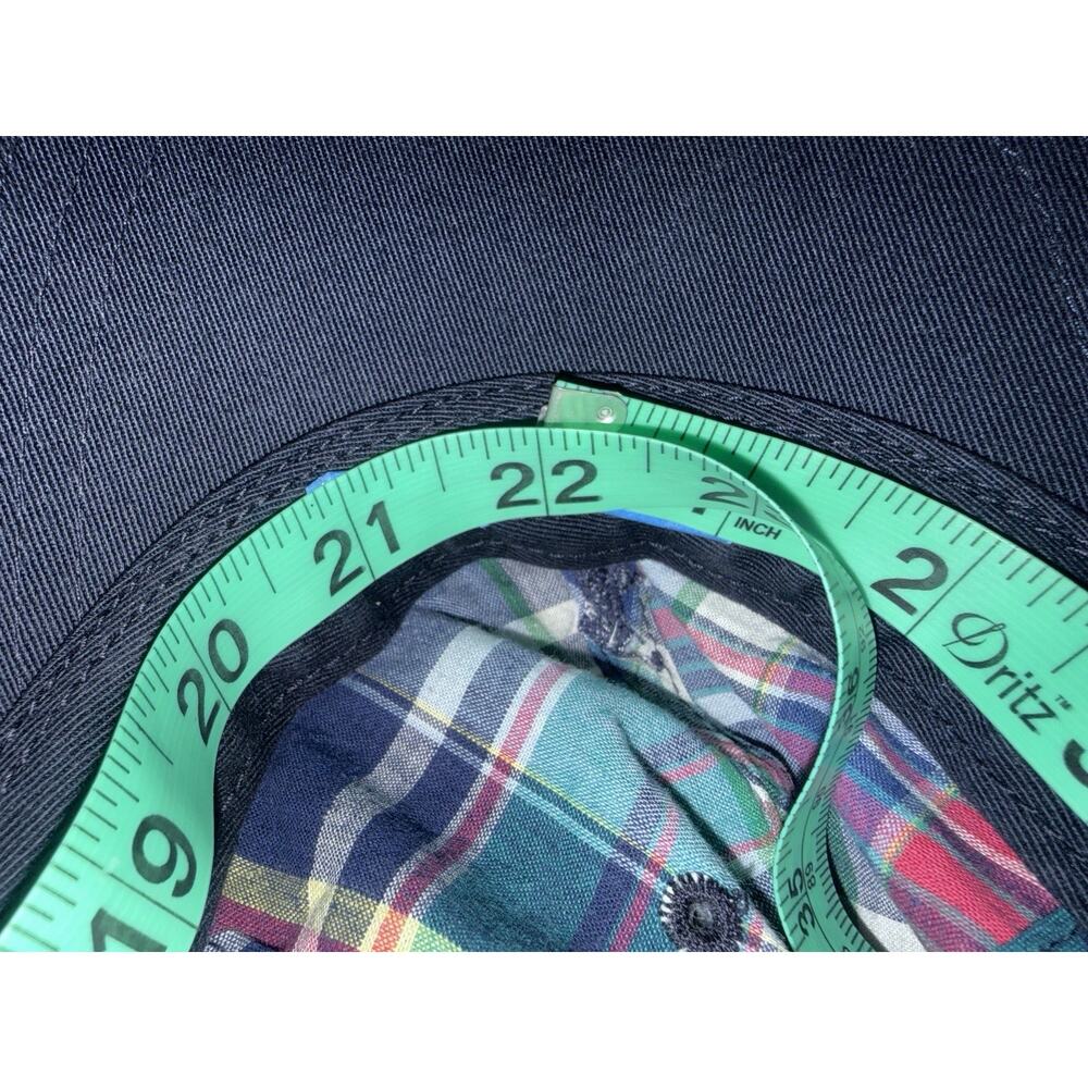 Ralph Lauren Cap Madras Plaid Patchwork Blue Pony Preppy Baseball Hat Adj - Picture 10 of 11